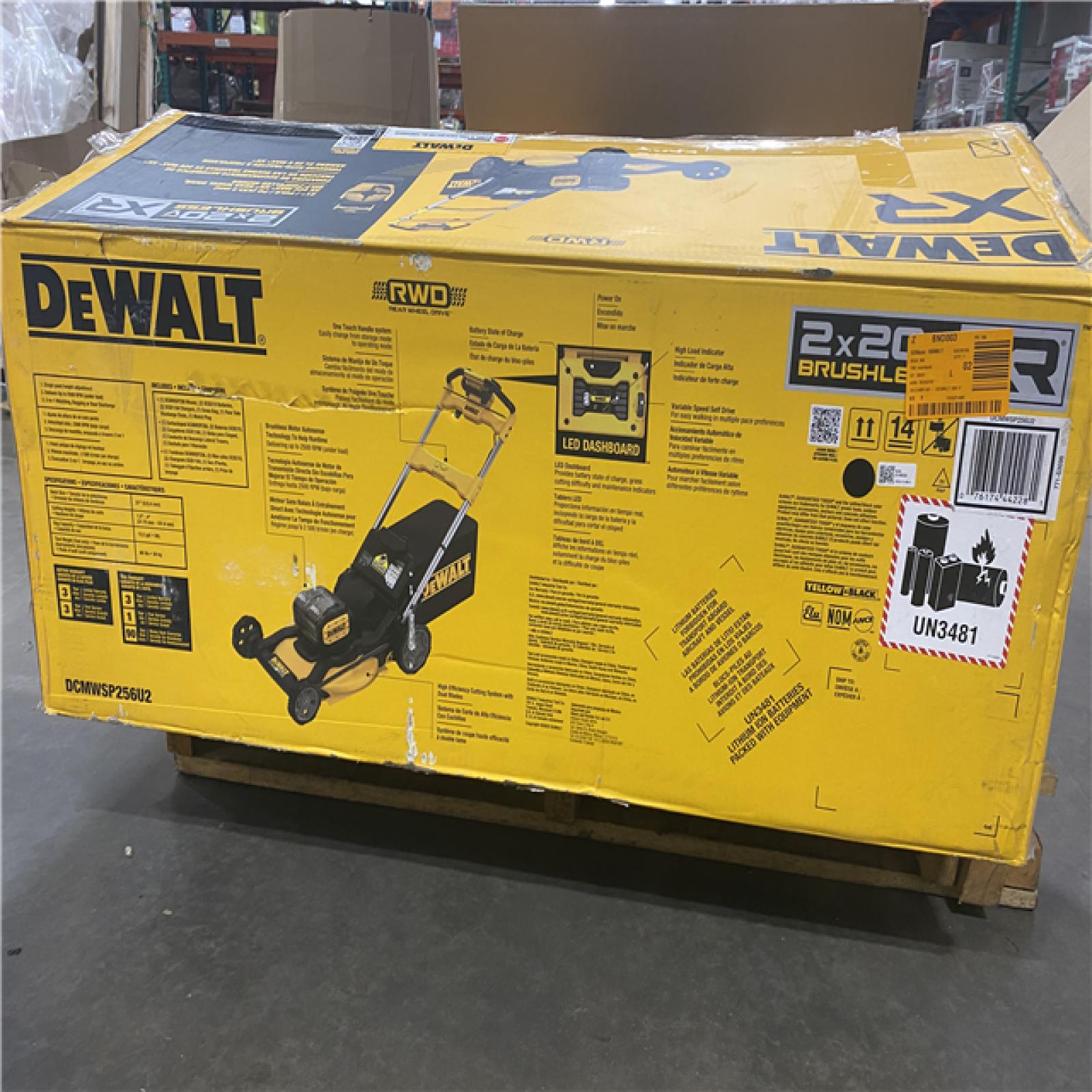 -As-Is- DEWALT 2x20V MAX 21 in. Cordless Battery Powered Self Propelled Lawn Mower Kit with (2) 10 Ah Batteries and Chargers