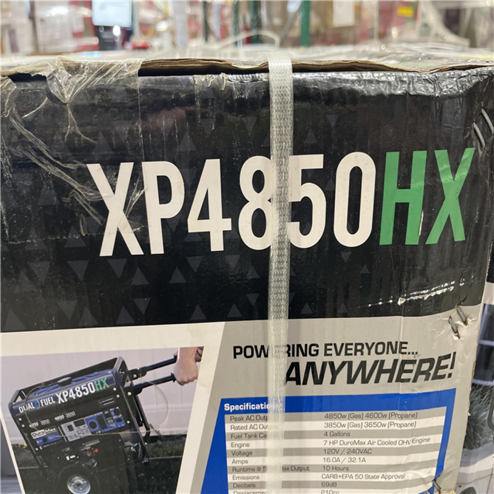 DALLAS LOCATION- NEW!- DuroMax 4 850-Watt 210cc Dual Fuel Gas Propane Portable Generator