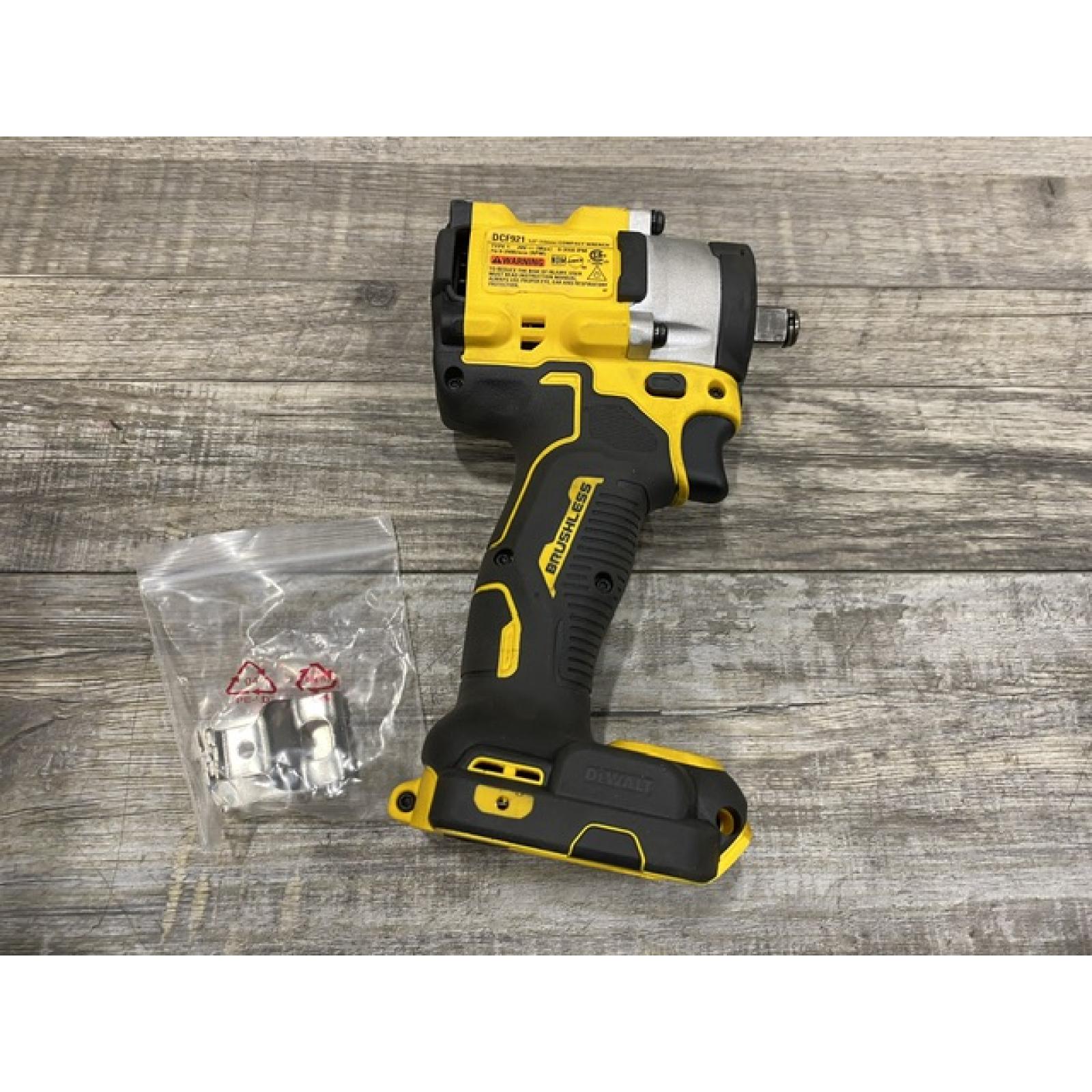 AS-IS DEWALT ATOMIC 20V MAX Cordless Brushless 1/2 in. Variable Speed Impact Wrench (Tool Only)