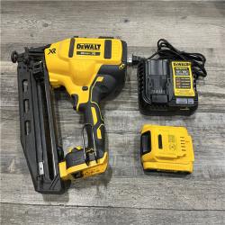 AS-IS DEWALT 20V MAX XR 16-Gauge Electric Cordless Angled Finishing Nailer Kit