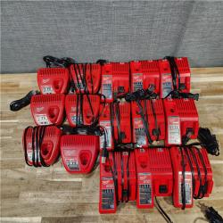 HOUSTON LOCATION - AS-IS MILWAUKEE BATTERY CHARGER PACK QTY - 15