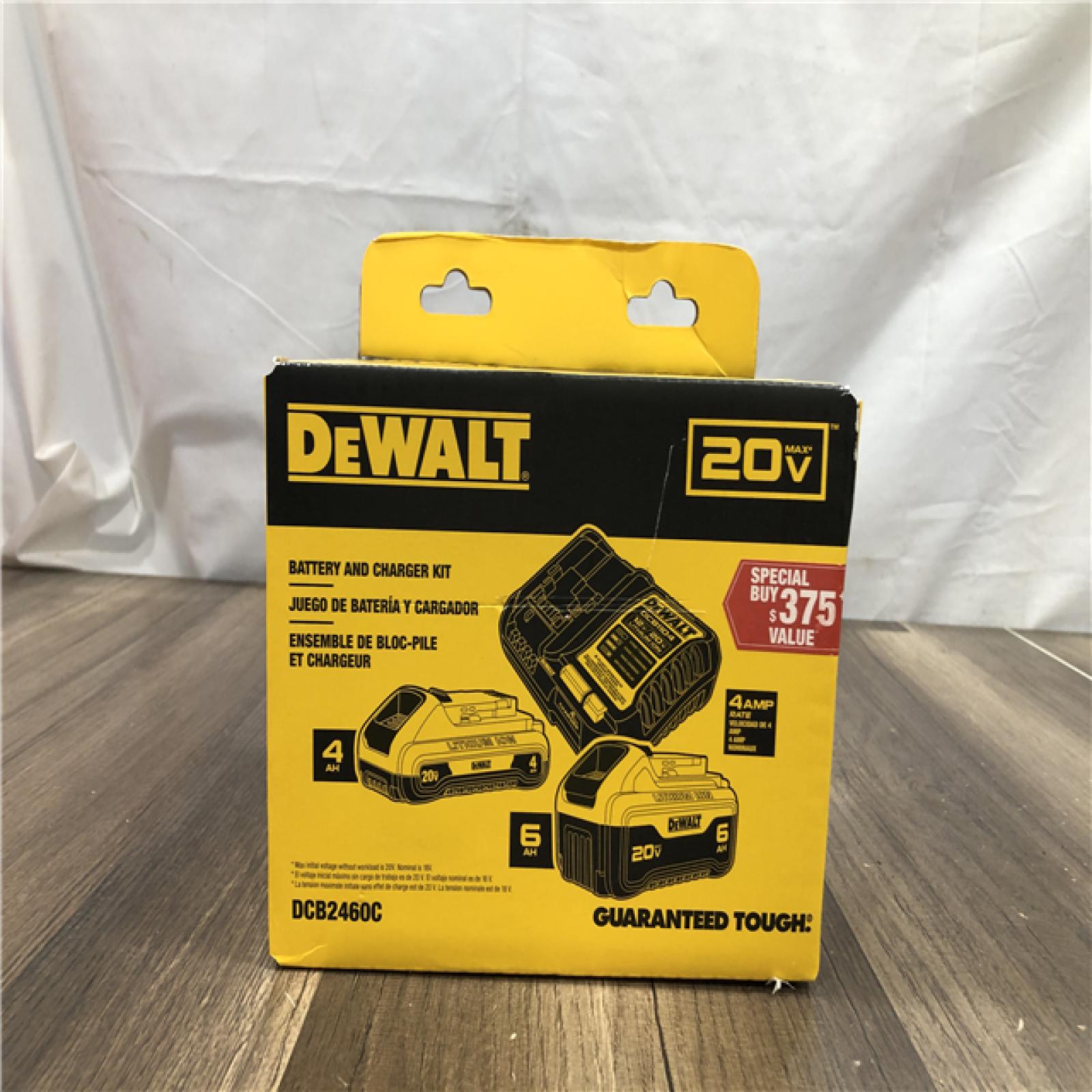 NEW- DEWALT 20V MAX Lithium-Ion 6.0Ah and 4.0Ah Battery and Charger Starter Kit