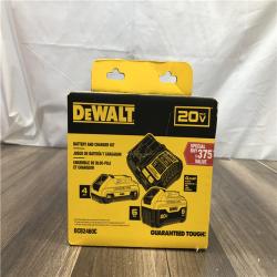 NEW- DEWALT 20V MAX Lithium-Ion 6.0Ah and 4.0Ah Battery and Charger Starter Kit