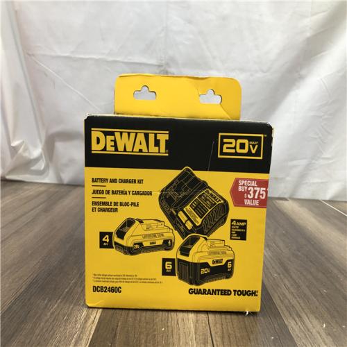 NEW- DEWALT 20V MAX Lithium-Ion 6.0Ah and 4.0Ah Battery and Charger Starter Kit