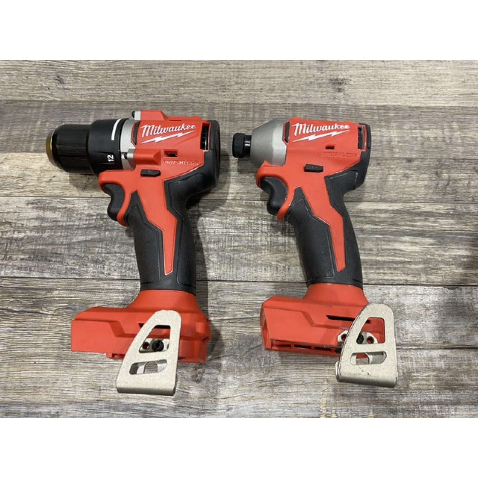 AS-IS Milwaukee 18V Lithium-Ion Brushless Cordless Compact Drill/Impact Combo Kit