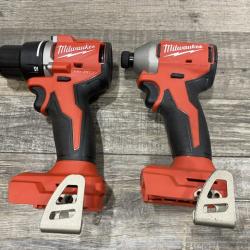 AS-IS Milwaukee 18V Lithium-Ion Brushless Cordless Compact Drill/Impact Combo Kit