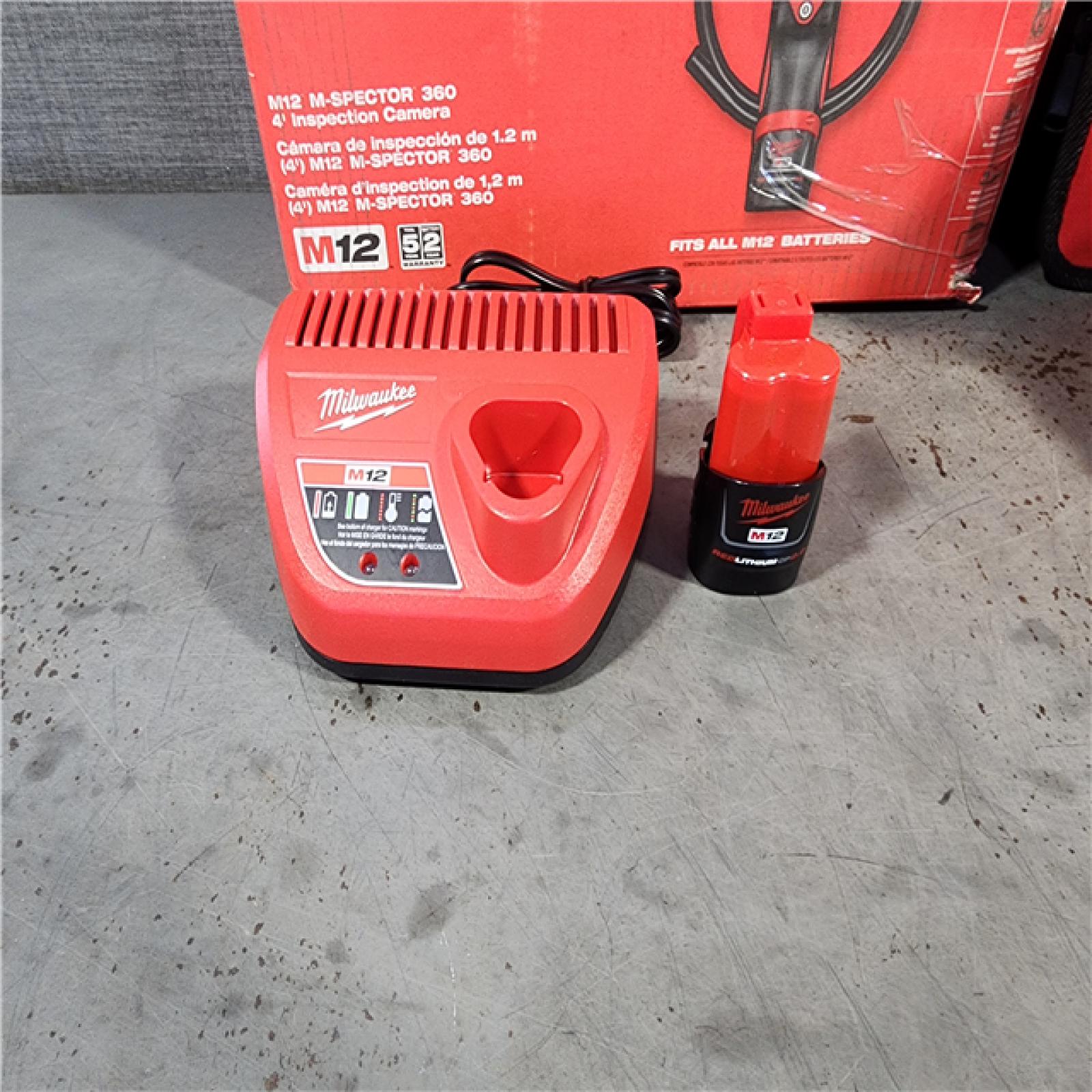 HOUSTON LOCATION - AS-IS M12 12V Lithium-Ion Cordless M-SPECTOR 360-Degree 4 Ft. Inspection Camera Kit