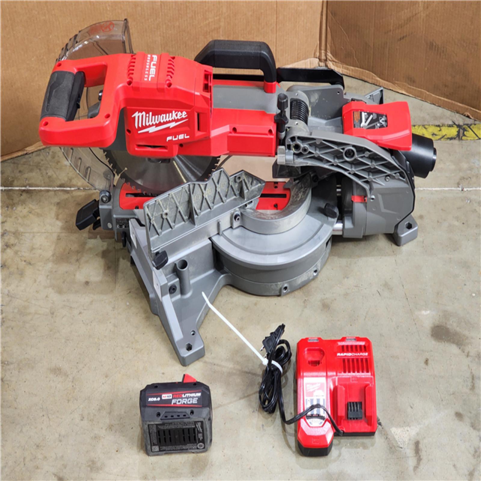 HOUSTON LOCATION - AS-IS M18 FUEL 18V 10 in. Lithium-Ion Brushless Cordless Dual Bevel Sliding Compound Miter Saw Kit with One 8.0 Ah Battery