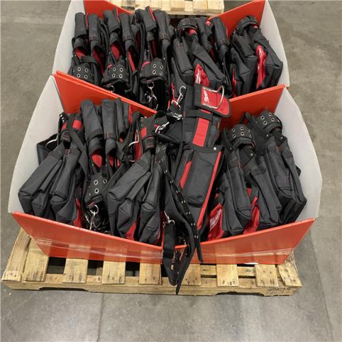 Dallas Location - NEW- Milwaukee General Contractor Work Waist Tool Belt with Suspension Rig(Lot Of 12)