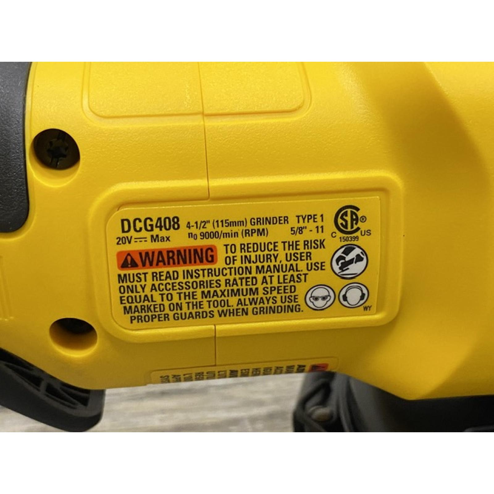 AS-IS DEWALT 20V MAX Cordless Brushless 4-1/2 in. Angle Grinder with Paddle Switch (Tool Only)