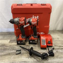AS-IS Milwaukee FUEL 18V Lithium-Ion Brushless Cordless Hammer Drill and Impact Driver Combo Kit