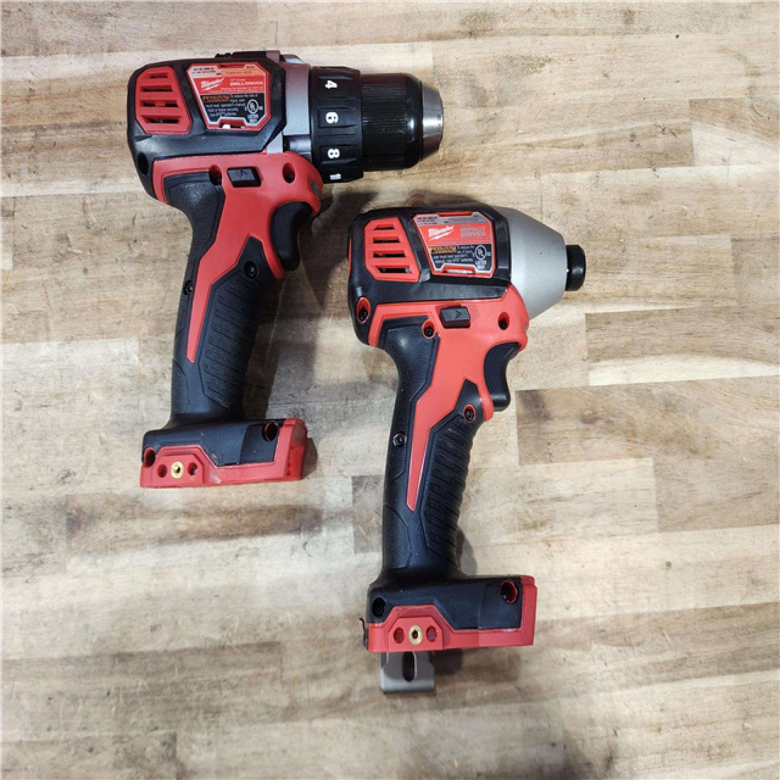 HOUSTON LOCATION - AS-IS Milwaukee 18V Lithium-Ion Cordless Drill Driver/Impact Driver Combo Kit