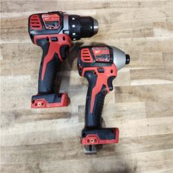 HOUSTON LOCATION - AS-IS Milwaukee 18V Lithium-Ion Cordless Drill Driver/Impact Driver Combo Kit