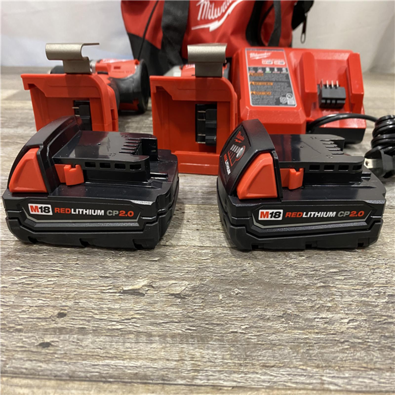 AS-IS Milwaukee 18V Lithium-Ion Brushless Cordless Compact Drill/Impact Combo Kit