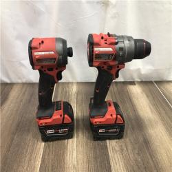 AS-IS Milwaukee FUEL 18V Lithium-Ion Brushless Cordless Hammer Drill and Impact Driver Combo Kit