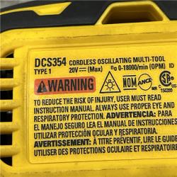 AS-IS DEWALT ATOMIC 20V MAX Cordless Brushless Oscillating Multi Tool Kit