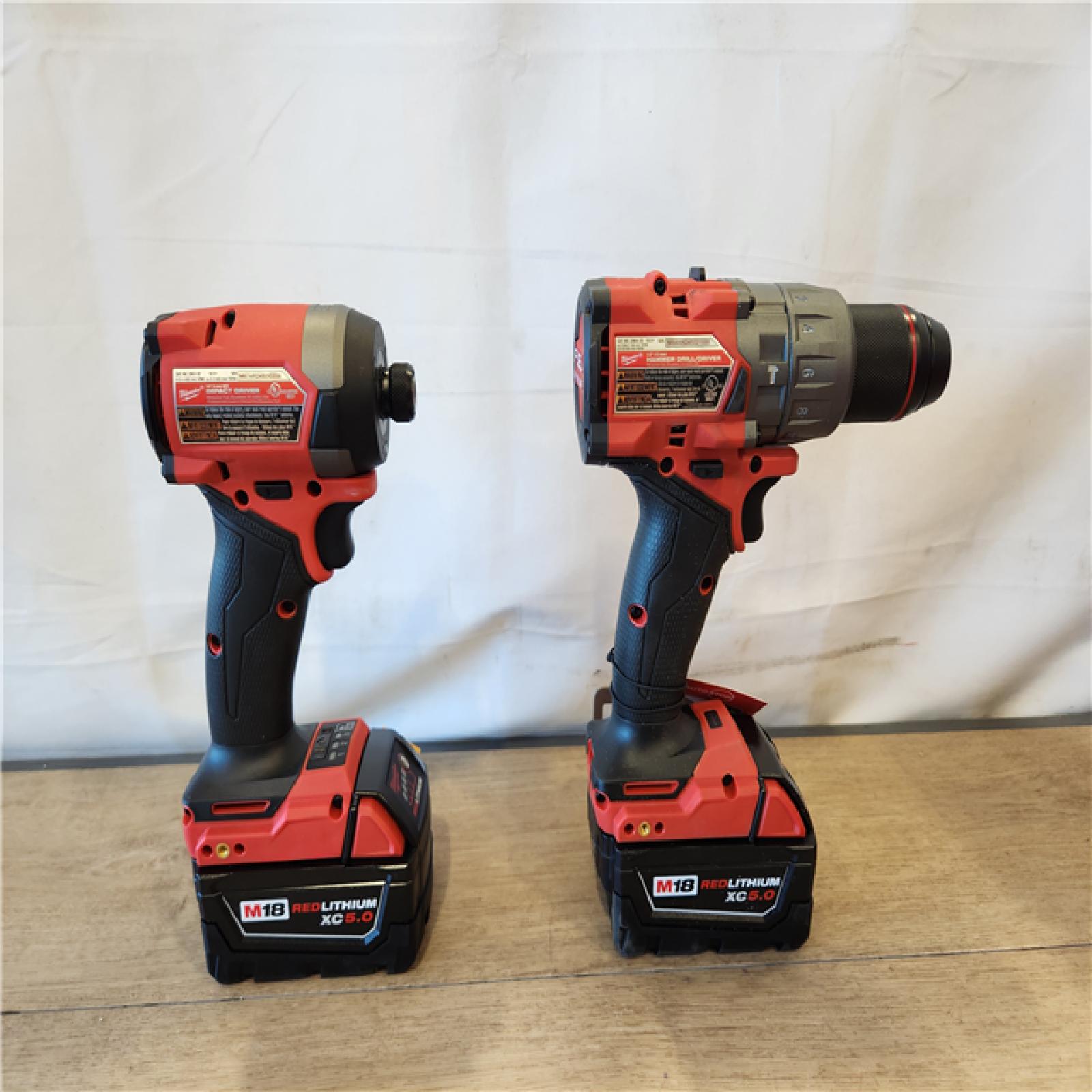 AS-IS- Milwaukee  FUEL 18V Lithium-Ion Brushless Cordless Hammer Drill and Impact Driver Combo Kit