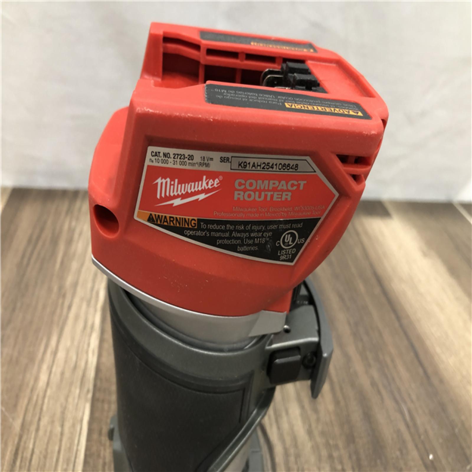 AS-IS Milwaukee  FUEL 18V Lithium-Ion Brushless Cordless Compact Router (Tool-Only)