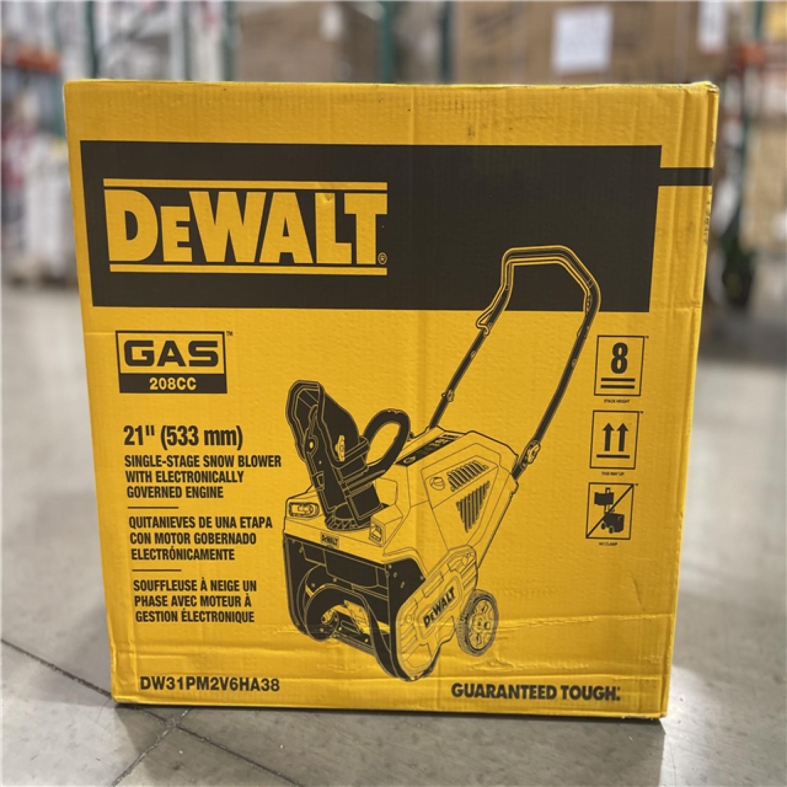 DALLAS LOCATION- NEW!- DEWALT 21 in. 208 cc E-Gov Electric Start Gas Single-Stage Snow Blower