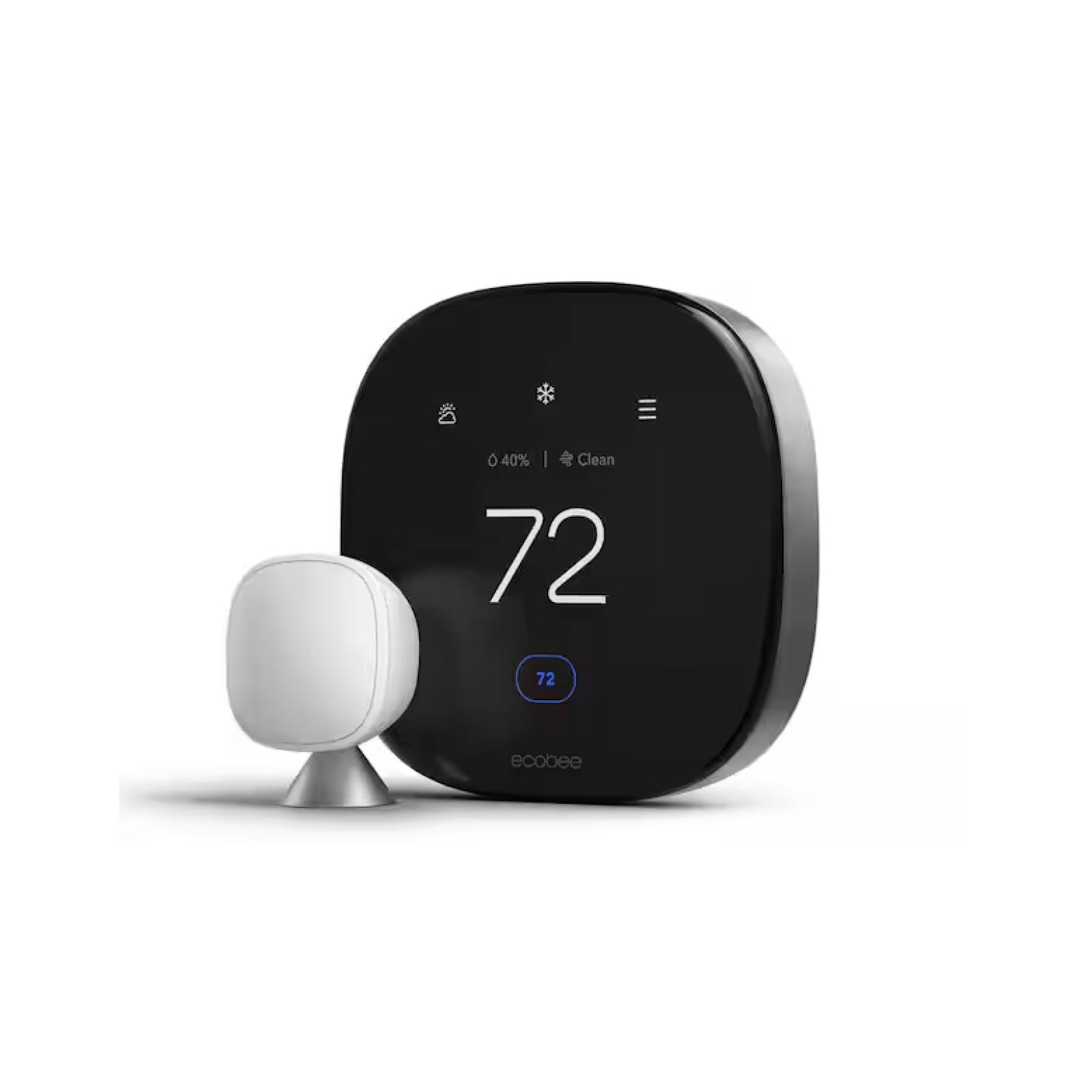 NEW! - ecobee Smart Thermostat Premium with Smart Sensor and Air Quality Monitor Wifi Works with Siri  Alexa  Google Assistant