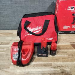 HOUSTON LOCATION - AS-IS Milwaukee FUEL 12-Volt Lithium-Ion Brushless Cordless Hammer Drill and Impact Driver Combo Kit