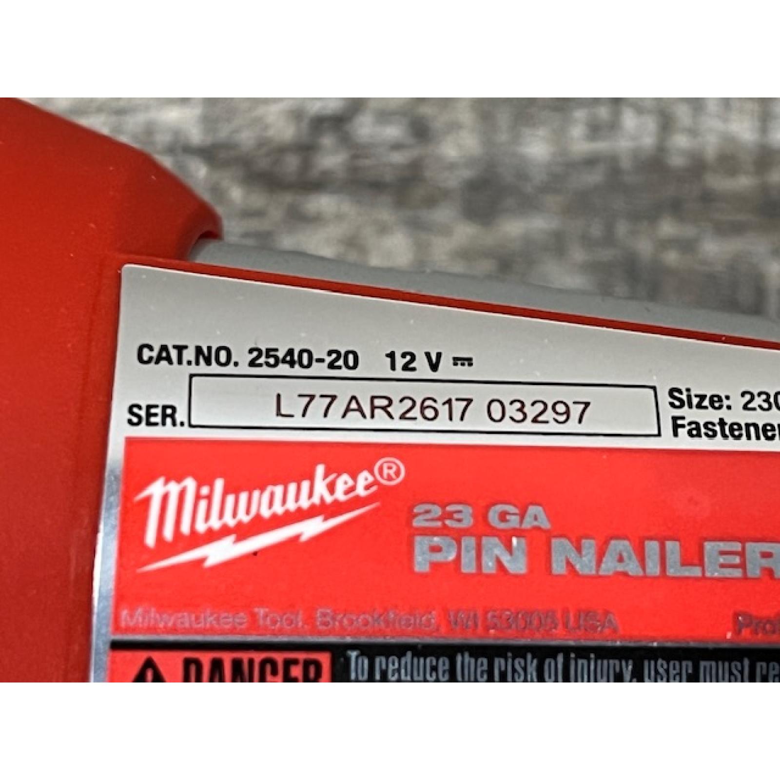 AS-IS Milwaukee 12-Volt 23-Gauge Lithium-Ion Cordless Pin Nailer (Tool-Only)