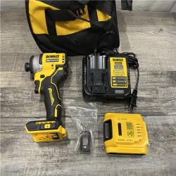 AS-IS DEWALT Atomic 20V Max Lithium-Ion Brushless Cordless Compact 1/4 in. Impact Driver Kit