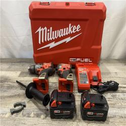 AS-IS Milwaukee FUEL 18V Lithium-Ion Brushless Cordless Hammer Drill and Impact Driver Combo Kit
