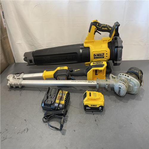 AS-IS - DEWALT 20V MAX Cordless Battery Powered String Trimmer & Blower Combo Kit