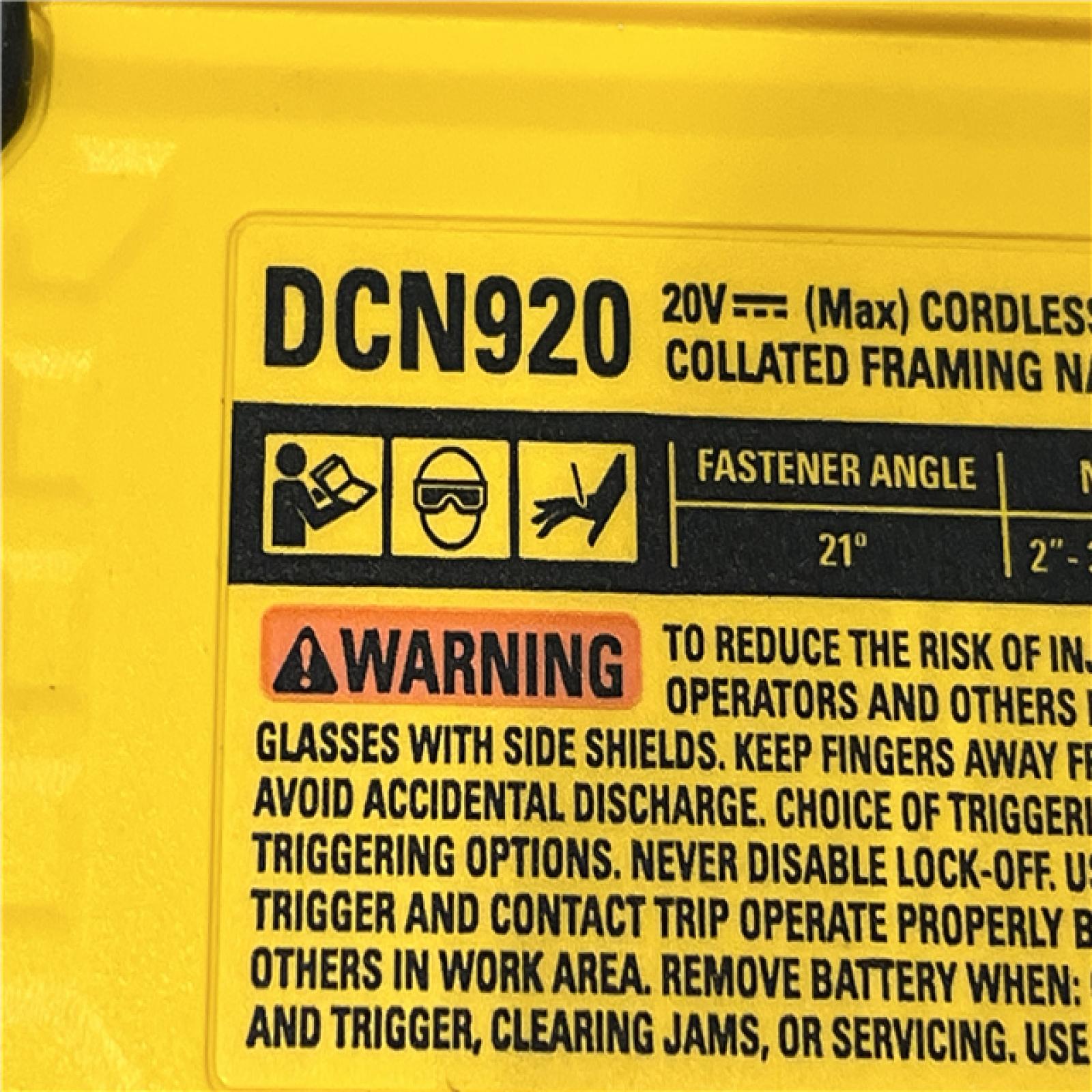 AS-IS DEWALT 20-Volt 21° Cordless Framing Nailer (Tool-Only)