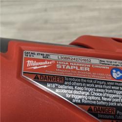 AS-IS MILWAUKEE FUEL 18V Cordless 18-Gauge 1/4 in. Narrow Crown Stapler (Tool-Only)