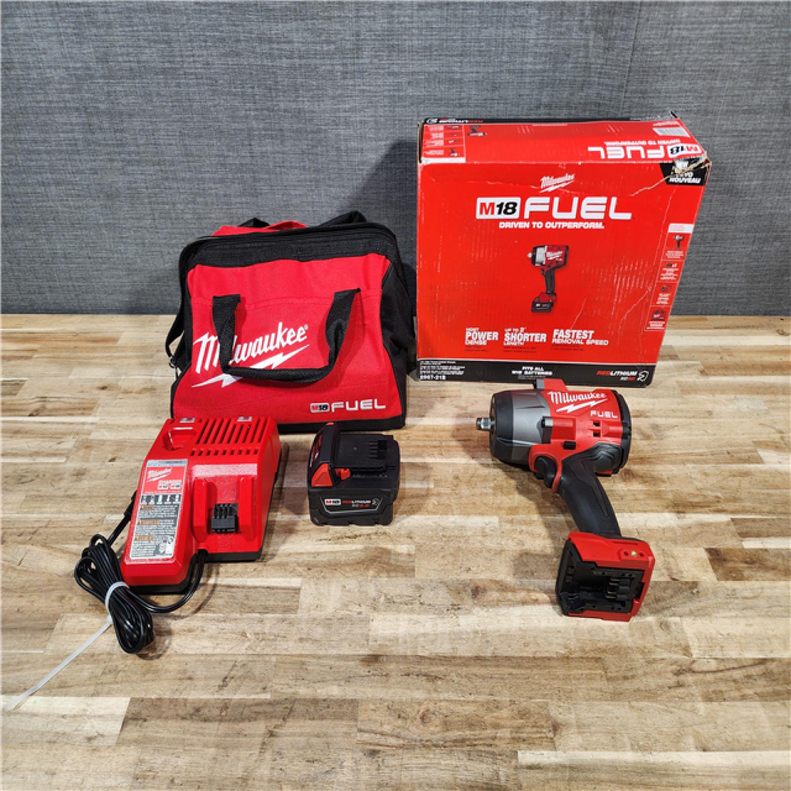 HOUSTON LOCATION - AS-IS Milwaukee FUEL 18V Lithium-Ion Brushless Cordless 1/2 in. Impact Wrench w/Friction Ring Kit