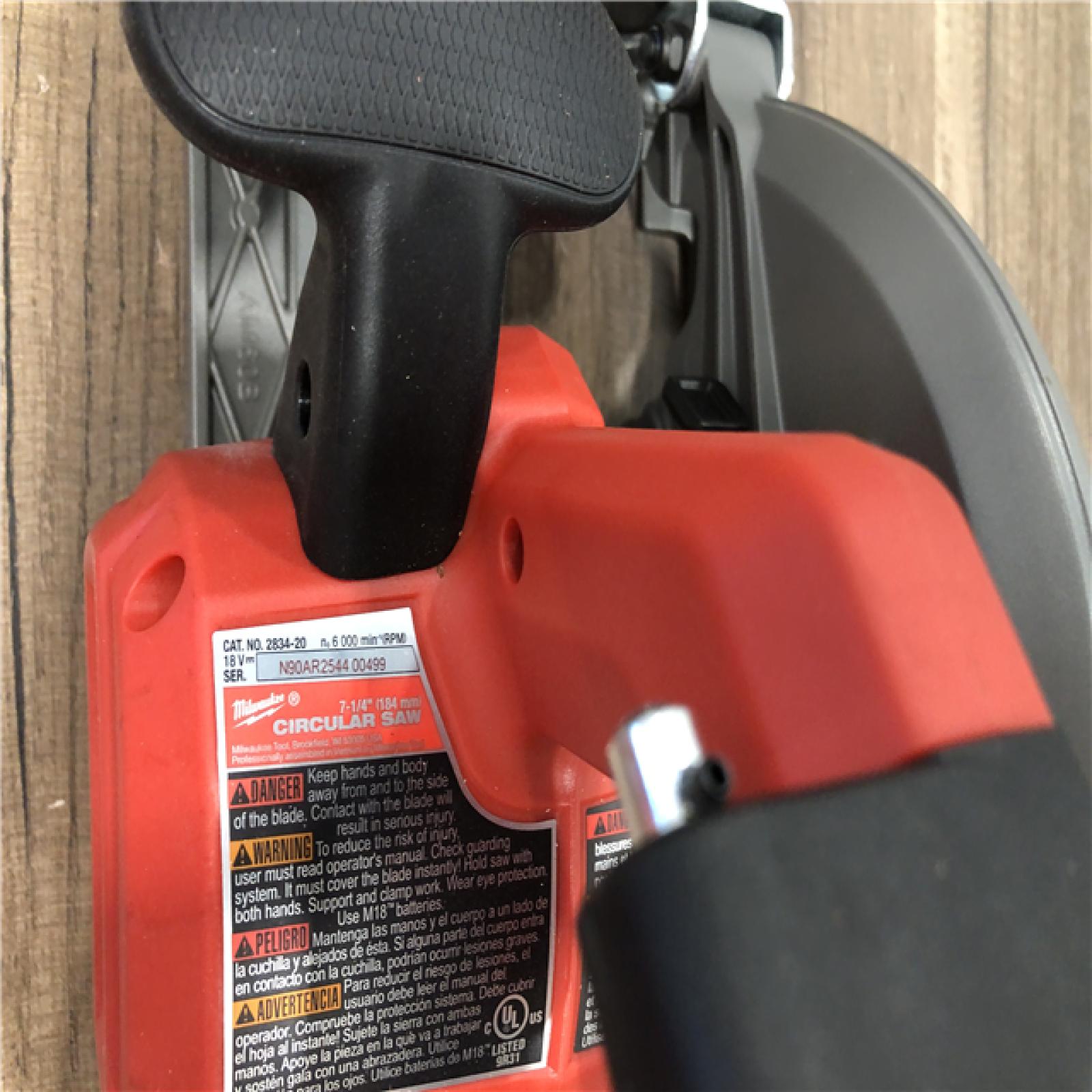 AS-IS Milwaukee FUEL 18V Lithium-Ion Brushless Cordless 7-1/4 in. Circular Saw (Tool-Only)