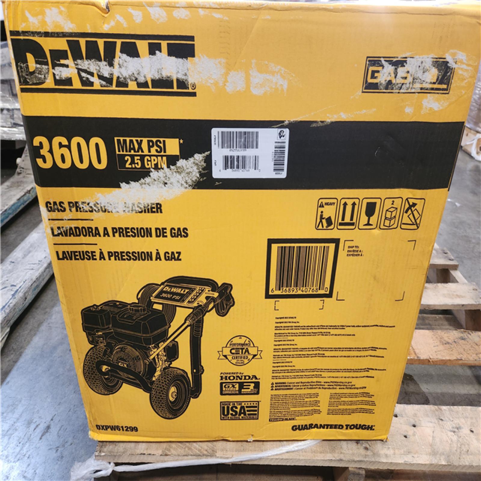 Phoenix NEW DEWALT 3600 PSI 2.5 GPM Cold Water Gas Professional Pressure Washer with HONDA GX200 Engine