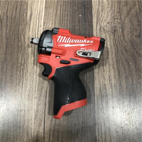 AS-IS Milwaukee FUEL 12V Lithium-Ion Brushless Cordless Stubby 1/2 in. Impact Wrench (Tool-Only)