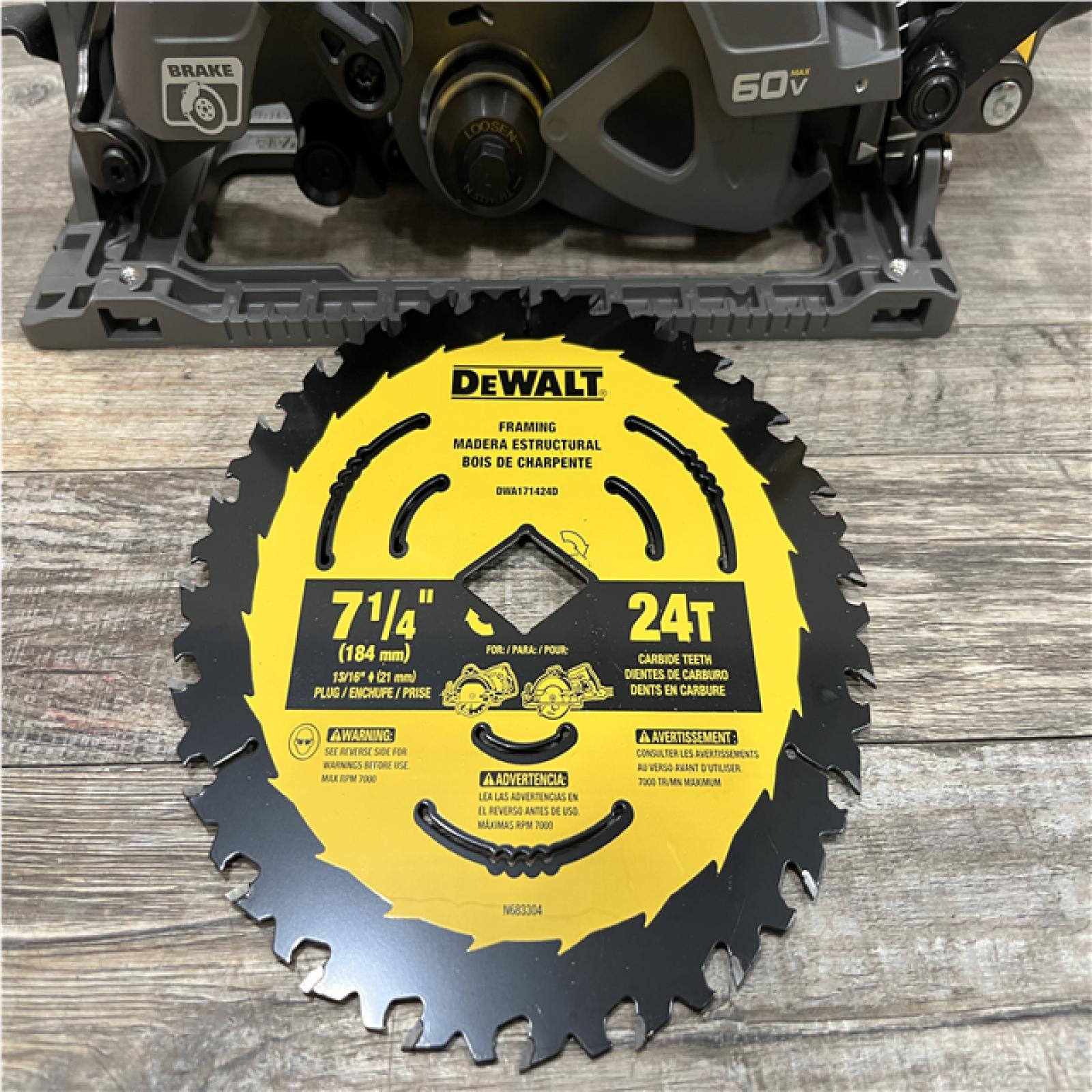 AS-IS DEWALT FLEXVOLT 60V MAX Cordless Brushless 7-1/4 in. Wormdrive Style Circular Saw (Tool Only)