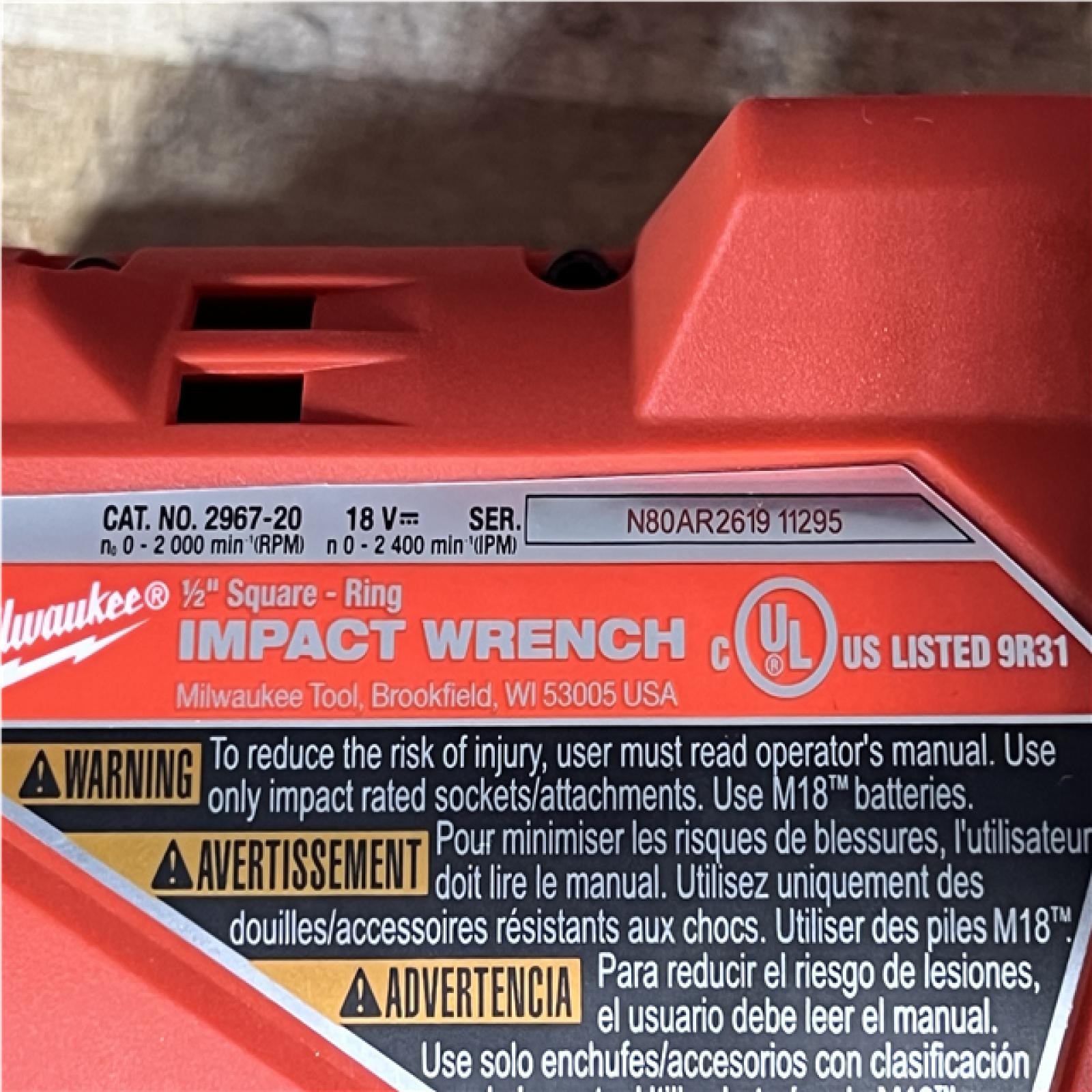 Houston Location AS-IS Milwaukee FUEL 18V Lithium-Ion Brushless Cordless 1/2 in. Impact Wrench with Friction Ring (Tool-Only)