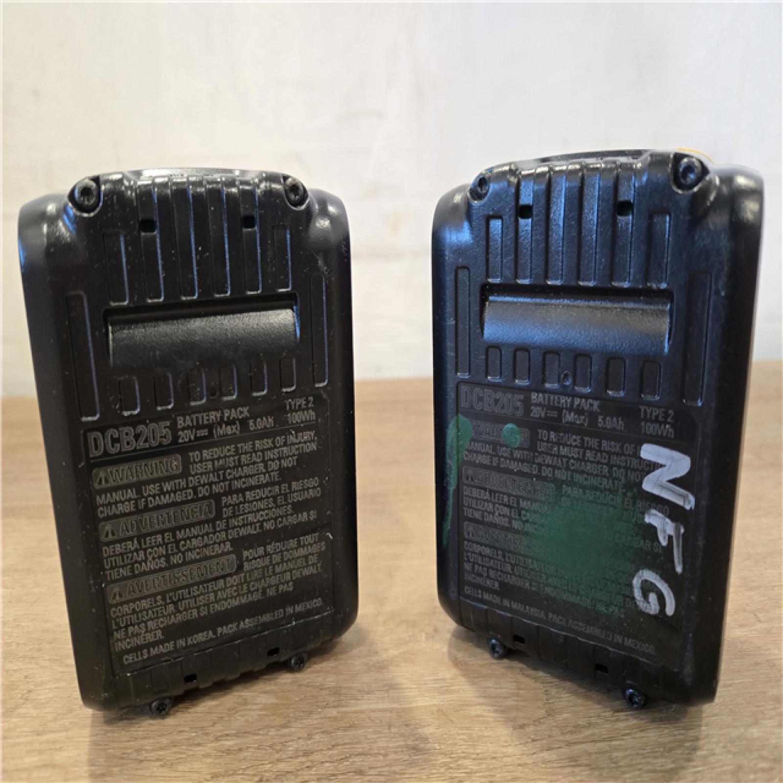 AS-IS DEWALT 20V MAX Lithium-Ion 5.0Ah Battery (2-Pack)