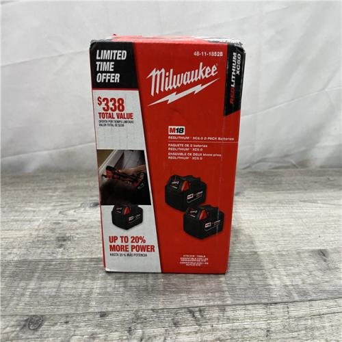 NEW - Milwaukee 18-Volt Lithium-Ion XC Extended Capacity 5.0 Ah Battery Pack (2-Pack)