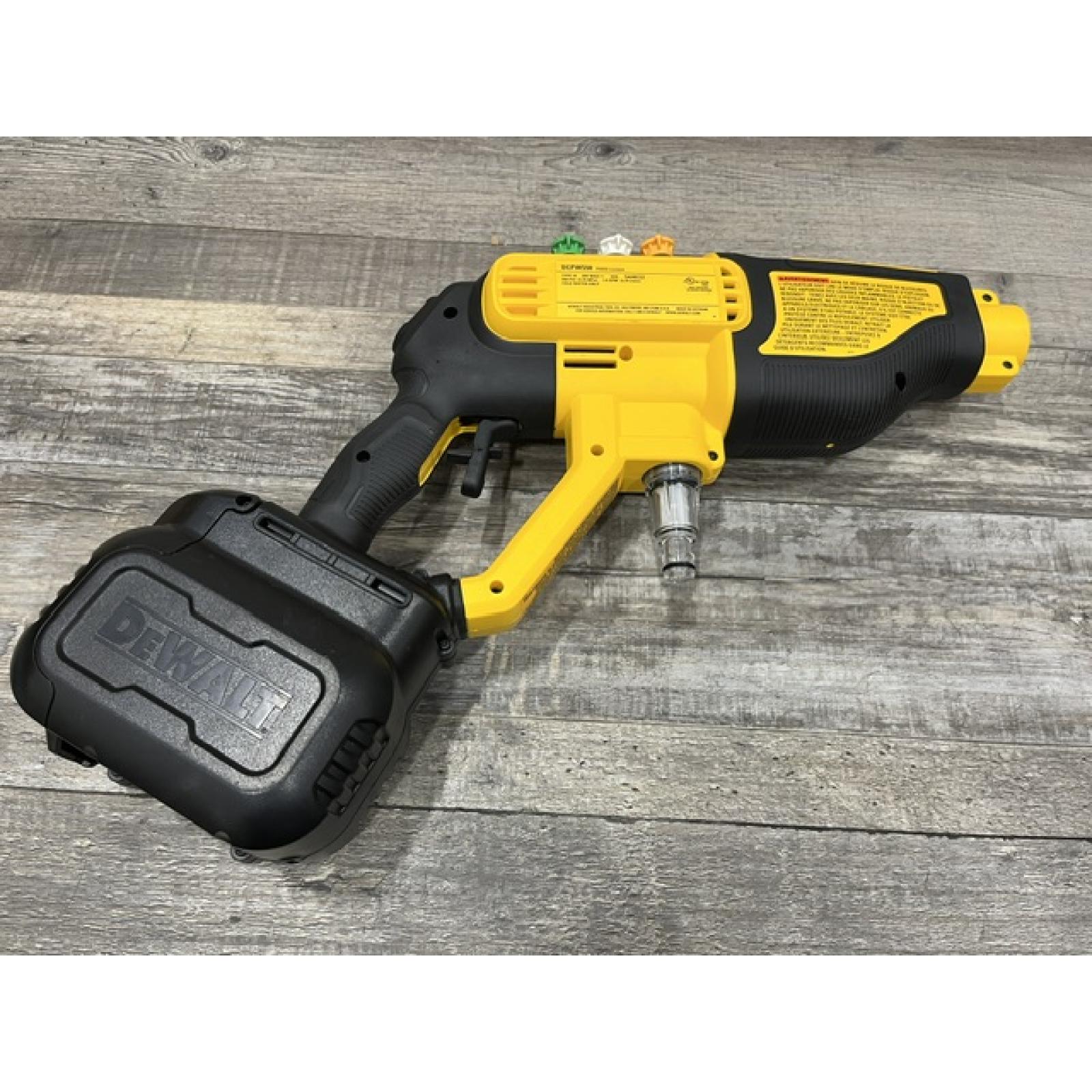 AS-IS DEWALT 20V MAX 550 PSI 1.0 GPM Cold Water Cordless Power Cleaner with 4-Nozzles (Tool Only)