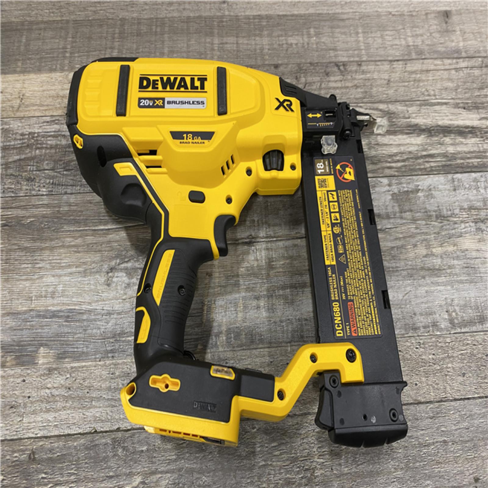 AS-IS DEWALT 20V MAX XR Lithium-Ion Electric Cordless 18-Gauge Brad Nailer (Tool Only)