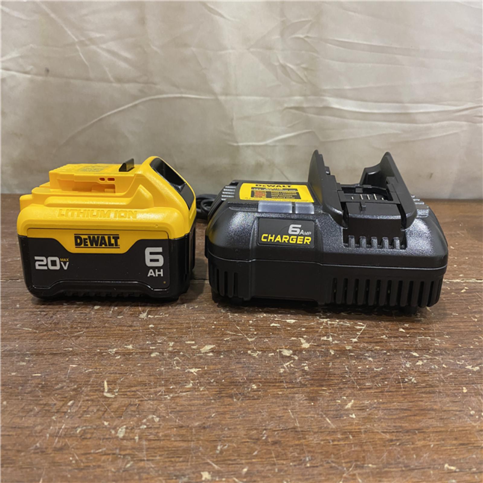 AS-IS Dewalt 20V Lithium-Ion 6.0Ah Battery Pack & Charger Kit, DCB206C