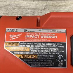AS-IS Milwaukee 12/18V Lithium-Ion Cordless 3/8 in. Ratchet and 1/2 in. High Torque Impact Wrench with Friction Ring Combo Kit