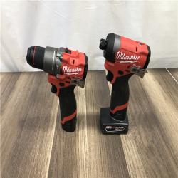 AS-IS Milwaukee FUEL 12-Volt Lithium-Ion Brushless Cordless Hammer Drill and Impact Driver Combo Kit