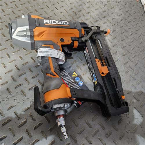 HOUSTON Location-AS-IS-RIDGID Pneumatic 16-Gauge 2-1/2 in. Straight Finish Nailer with CLEAN DRIVE Technology APPEARS IN LIKE NEW Condition