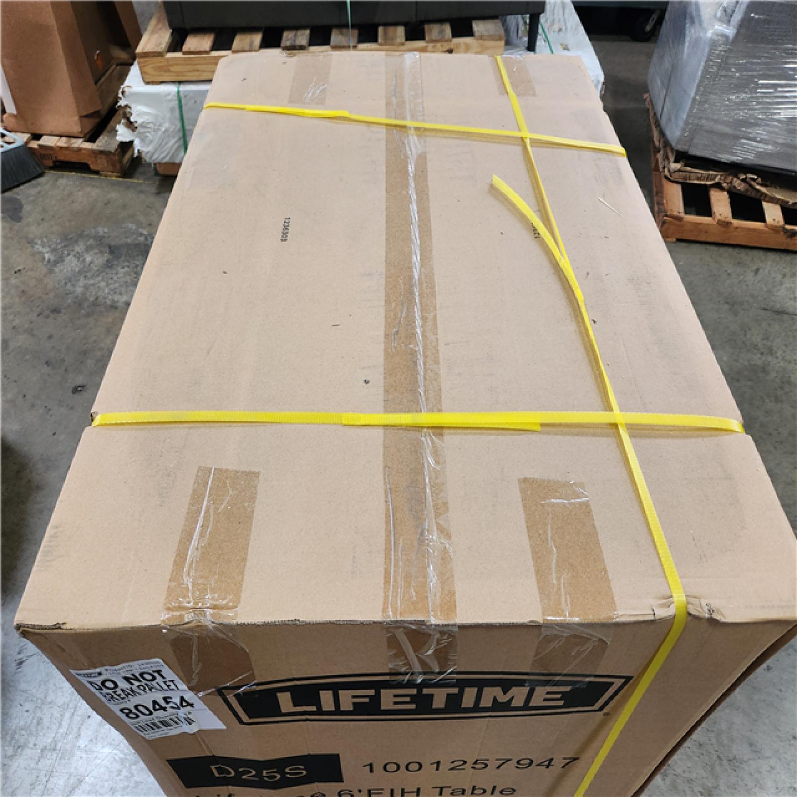 Phoenix Location 14 Pack Lifetime 6 ft. Fold-in-Half Table: Almond Pallet