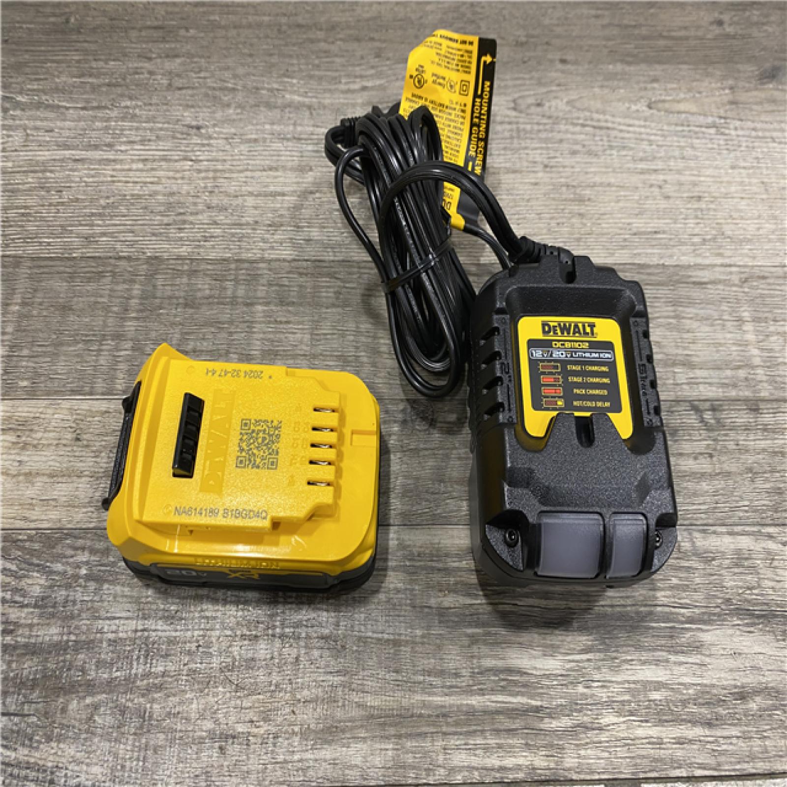 AS-IS DEWALT 20V MAX XR POWERSTACK Lithium-Ion Battery Starter Kit