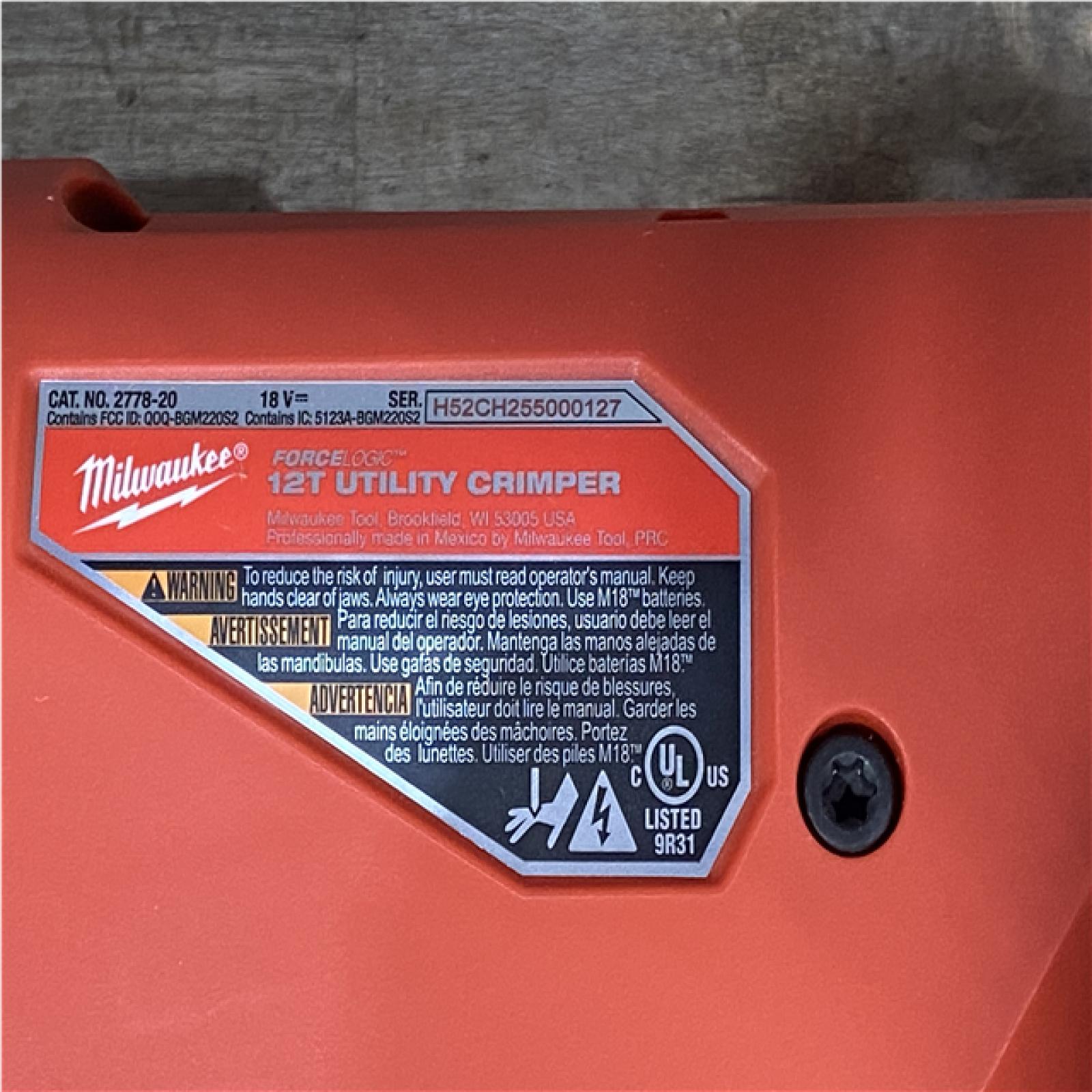 Houston Location Milwaukee FORCE LOGIC 12T UTILITY CRIMPER