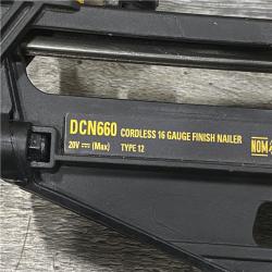 AS-IS DEWALT 20V MAX XR 16-Gauge Electric Cordless Angled Finishing Nailer Kit