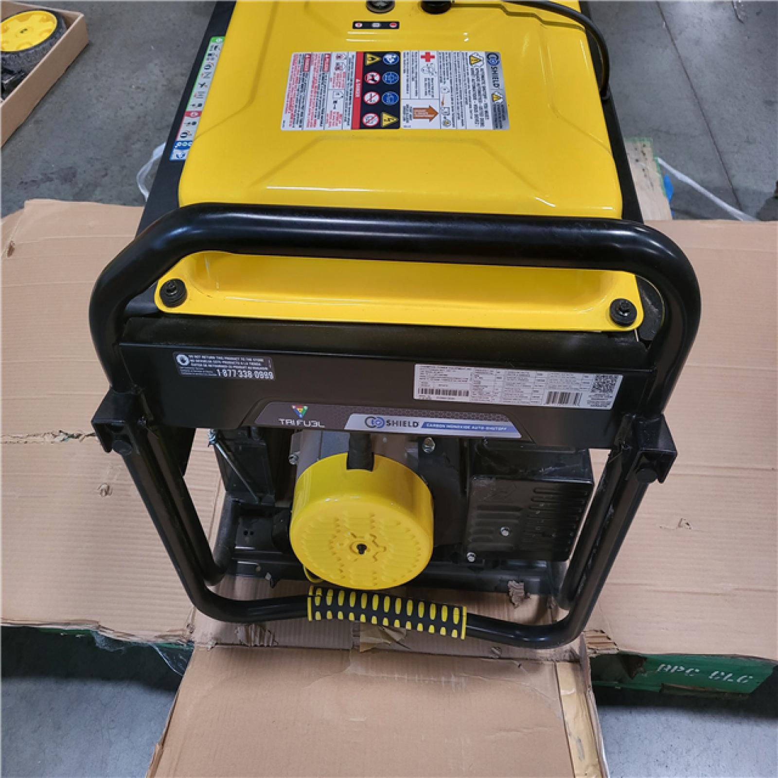 CALIFORNIA AS-IS CHAMPION TRI FUEL 11 500 STARTING WATT 9 200 RUNNING WATT PORTABLE GENERATOR